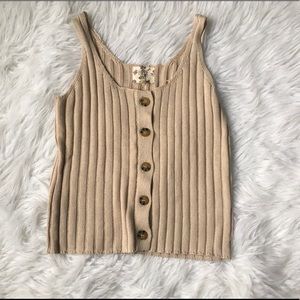 cropped sweater tank